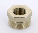 Футорка резьбовая латунная Uni-Fitt O-ring1/2"x1/4" ВН никелированная 604N2000
