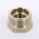 Футорка резьбовая латунная Uni-Fitt O-ring1/2"x1/4" ВН никелированная 604N2000