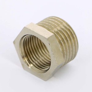 Футорка резьбовая латунная Uni-Fitt O-ring1/2"x3/8" ВН никелированная 604N2100