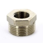 Футорка резьбовая латунная Uni-Fitt O-ring1"x1/2" ВН никелированная 604N4200
