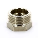 Футорка резьбовая латунная Uni-Fitt O-ring1"x1/2" ВН никелированная 604N4200