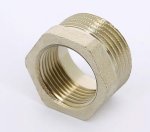 Футорка резьбовая латунная Uni-Fitt O-ring1"x3/4" ВН никелированная 604N4300