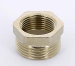 Футорка резьбовая латунная Uni-Fitt O-ring1"x3/4" ВН никелированная 604N4300