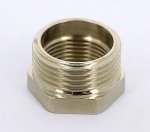Футорка резьбовая латунная Uni-Fitt O-ring1"x3/4" ВН никелированная 604N4300