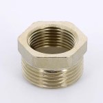 Футорка резьбовая латунная Uni-Fitt O-ring1"x3/4" ВН никелированная 604N4300