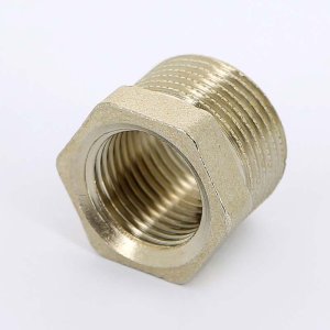 Футорка резьбовая латунная Uni-Fitt O-ring3/4"x1/2" ВН никелированная 604N3200