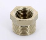 Футорка резьбовая латунная Uni-Fitt O-ring3/4"x1/2" ВН никелированная 604N3200