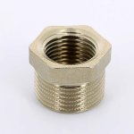 Футорка резьбовая латунная Uni-Fitt O-ring3/4"x1/2" ВН никелированная 604N3200