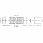 Гофра для сифона с накидной гайкой 1"1/2 McAlpine L234-300 D50 Dn40-50 мм MRMF203