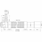 Гофра для сифона с накидной гайкой 1"1/2 McAlpine L600-1500 D50 Dn40-50 мм MRMF215