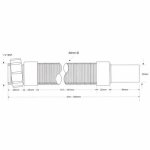 Гофра для сифона с накидной гайкой 1"1/4 McAlpine L234-300 D40 Dn32 мм MRMF103