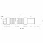 Гофра для сифона с накидной гайкой 1"1/4 McAlpine L234-300 D50 Dn40-50 мм MRMF103S