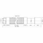 Гофра для сифона с накидной гайкой 1"1/4 McAlpine L300-500 D50 Dn32-40 мм MRMF105S
