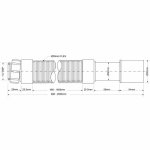 Гофра для сифона с накидной гайкой 1"1/4 McAlpine L750-2000 D50 Dn40-50 мм MRMF120S