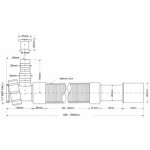 Гофра для сифона с накидной гайкой с носиком McAlpine 1"1/2 D50 L460-1000 Dn40-50 мм MRMF2W