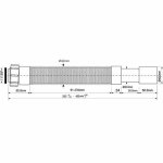 Гофра для сифона с накидной гайкой McAlpine 1"1/4 D40 L250-450 Dn32-40 MRMF4045