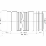 Гофра для унитаза McAlpine L90-110 мм  L330-850 мм MRWCF33R