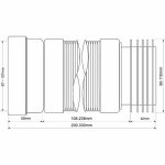 Гофра для унитаза McAlpine L97-107 мм  L200-330 мм MRWCF20R