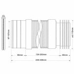 Гофра для унитаза McAlpine L97-107 мм  L230-330 мм MRWCF23RJ