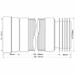 Гофра для унитаза McAlpine L97-107 мм  L230-440 мм MRWCF23R
