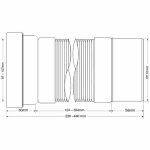Гофра для унитаза McAlpine L97-107 мм  L230-440 мм выход гладкий MRWCF23P