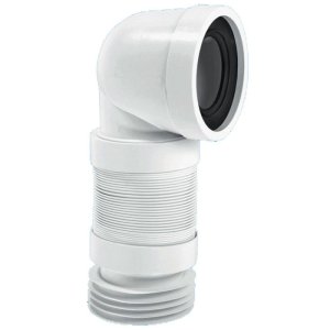 Гофра для унитаза угловая 90* McAlpine L90-110 мм L260-540 мм