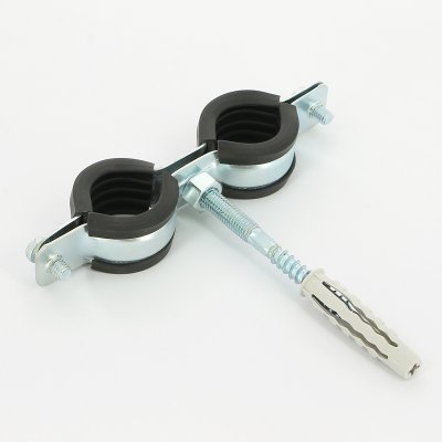 Хомут для труб Walraven Cobra 3/8" (15-18 мм) двойной, шпилька+дюбель 0802118