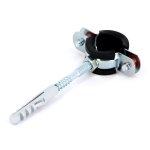 Хомут Uni-Fitt 1/2" (20-24 мм) с резиновым уплотнителем шпилькой и дюбелем 850U2800