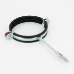 Хомут Uni-Fitt 4" (107-116 мм) с резиновым уплотнителем шпилькой и дюбелем 850U0800