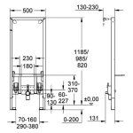Инсталляция для биде Grohe Rapid SL без креплений к стене 38553001
