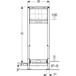 Инсталляция для душевого трапа GEBERIT CleanLine Duofix 130 см высота стяжки 65-90 мм 111.581.00.1