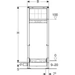 Инсталляция для душевого трапа GEBERIT CleanLine Duofix 130 см высота стяжки 90-200 мм 111.580.00.1