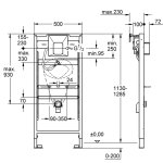 Инсталляция для писсуара Grohe Rapid SL с электронным смывом  Rapido U без креплений 38786001