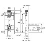 Инсталляция для подвесного унитаза Grohe Rapid Sl без креплений высота 1000 мм 38586001