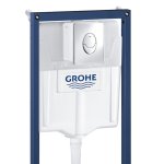 Инсталляция для подвесного унитаза Grohe Rapid SL с кнопкой смыва Skate Air хром и звукоизоляцией 38750001