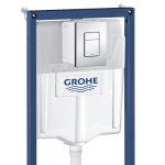 Инсталляция для подвесного унитаза Grohe Rapid SL с кнопкой смыва Skate Cosmopolitan хром 38772001