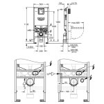Инсталляция для подвесного унитаза Grohe Rapid SL с креплением 38536001
