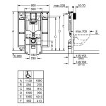 Инсталляция для подвесного унитаза Grohe Rapid SL для людей с ограниченными возможностями 39140000