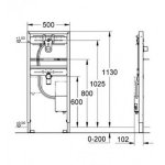 Инсталляция для раковины Grohe Rapid SL для смешанной воды без креплений 38748001