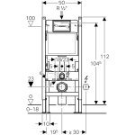 Инсталляция для унитаза Geberit Delta 12 Duofix 457.570.00.1 457.570.00.1