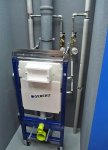Инсталляция для унитаза Geberit Delta 21 Duofix Платтенбау 458.122.21.1 кнопка хром глянцевый 458.122.21.1