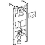 Инсталляция для унитаза Geberit Delta 21 Duofix Платтенбау 458.124.21.1 кнопка хром глянцевый 458.124.21.1