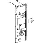 Инсталляция для унитаза Geberit Delta 51 Duofix Платтенбау 458.125.21.1 кнопка хром глянцевый 458.125.21.1