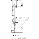 Инсталляция для унитаза Geberit Delta 51 Duofix Платтенбау 458.125.21.1 кнопка хром глянцевый 458.125.21.1