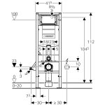 Инсталляция для унитаза Geberit Sigma 12 Duofix 111.361.00.5 111.361.00.5