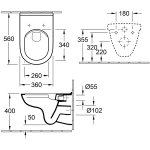 Инсталляция Grohe Rapid SL с безободковым унитазом VILLEROY&BOCH O.Novo и кнопкой Skate Air 38721001-5660HR01