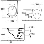 Инсталляция Grohe Rapid SL с унитазом VILLEROY&BOCH O.Novo и кнопкой Skate Air 38721001-5660H101