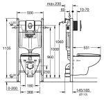 Инсталляция Grohe Solido с унитазом BAU кнопкой Skate Air хром и звукоизоляцией 39419000