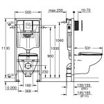 Инсталляция Grohe Solido Compact с унитазом Bau Ceramic кнопкой Skate Cosmopolitan и звукоизоляцией 39586000