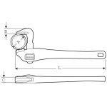 Ключ газовый Super-Ego OFFSET ALUDUR 18" 105180000
